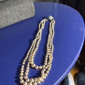 Cream Multi-Strand Pearl Necklace
